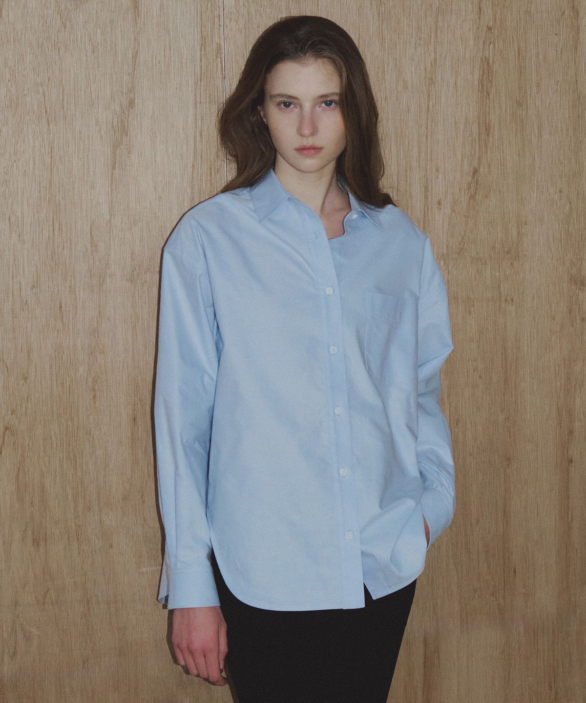오떼뜨(OCTETTE) CURVED OXFORD SHIRTS_3COLOR