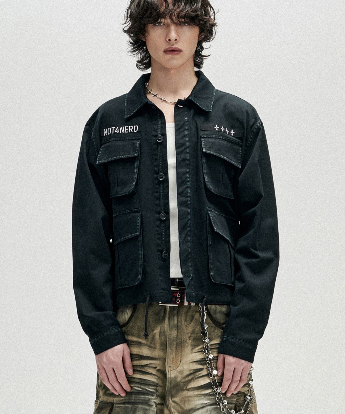 낫포너드(NOT4NERD) RVR09 Fatigue Field Jacket - Black
