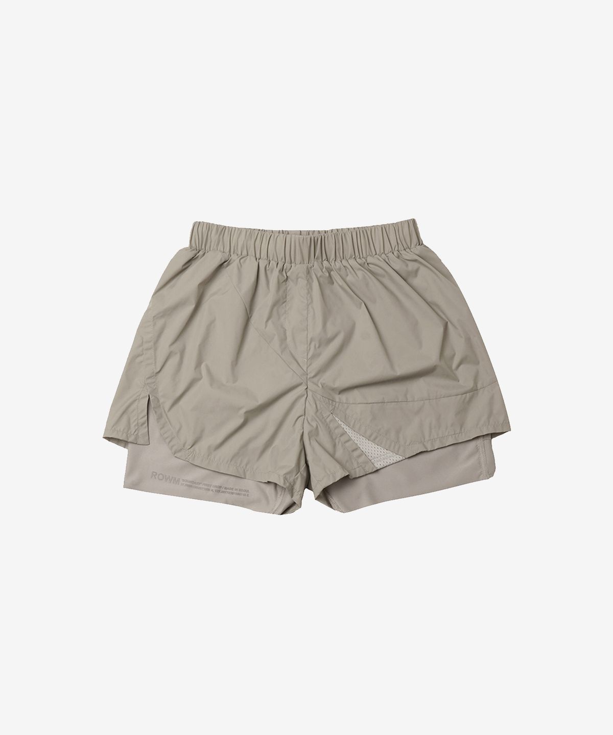 로움(ROWM) ASYMMETRY SLIT SHORTS (BEIGE)
