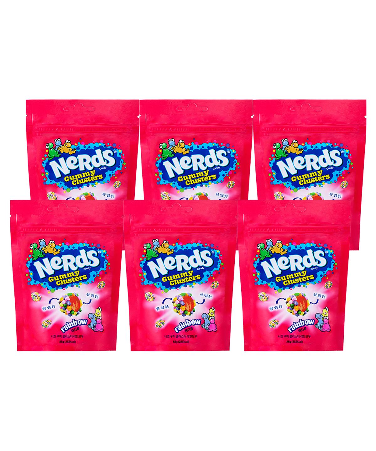 너즈(NERDS) 구미 클러스터 85g 레인보우 6입
