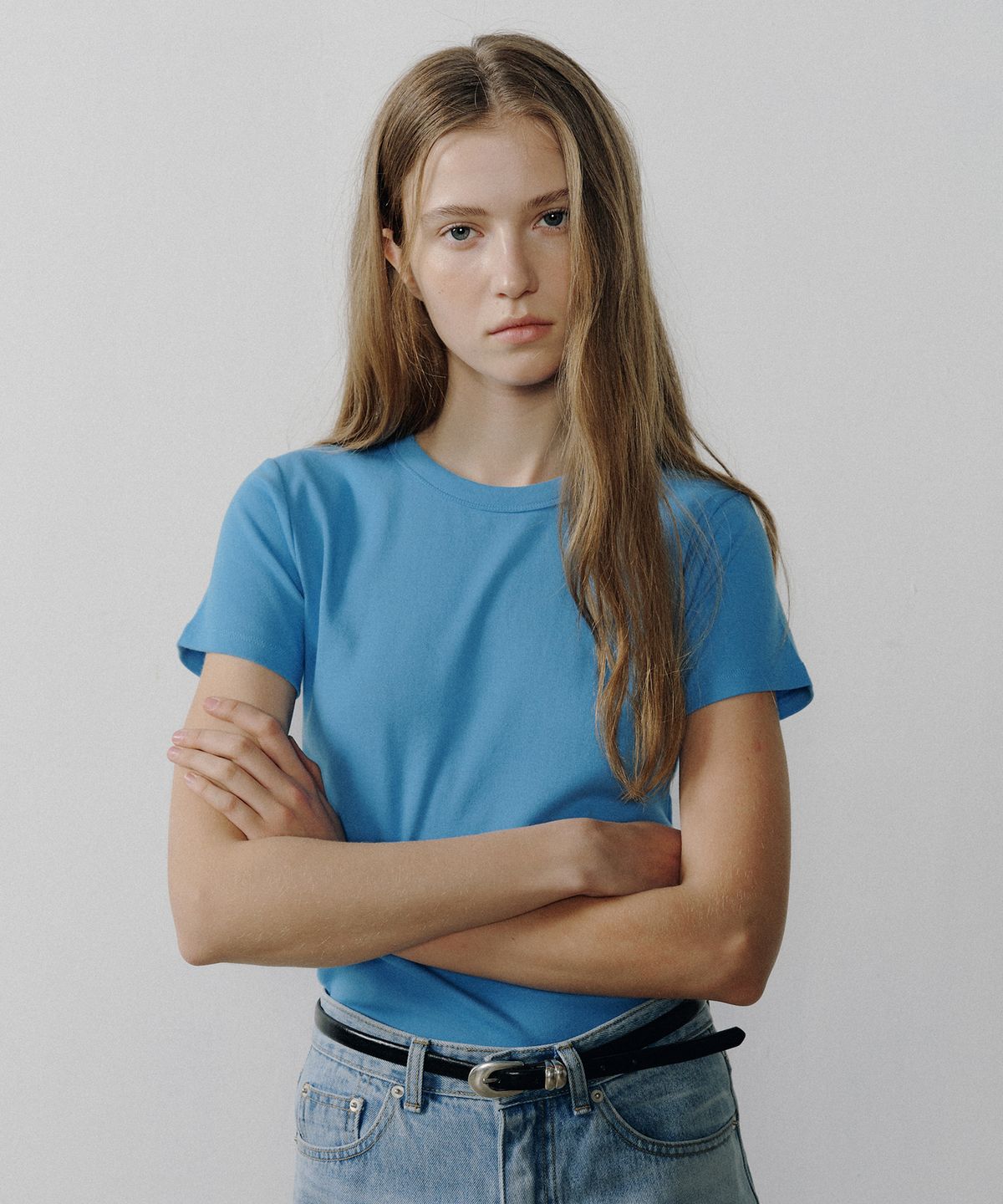오떼뜨(OCTETTE) SILKET CREW NECK T-SHIRTS_4COLOR