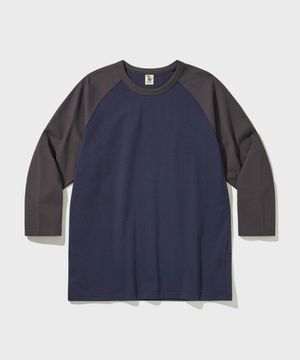 CROPPED RAGLAN TEE [Vintage Navy]