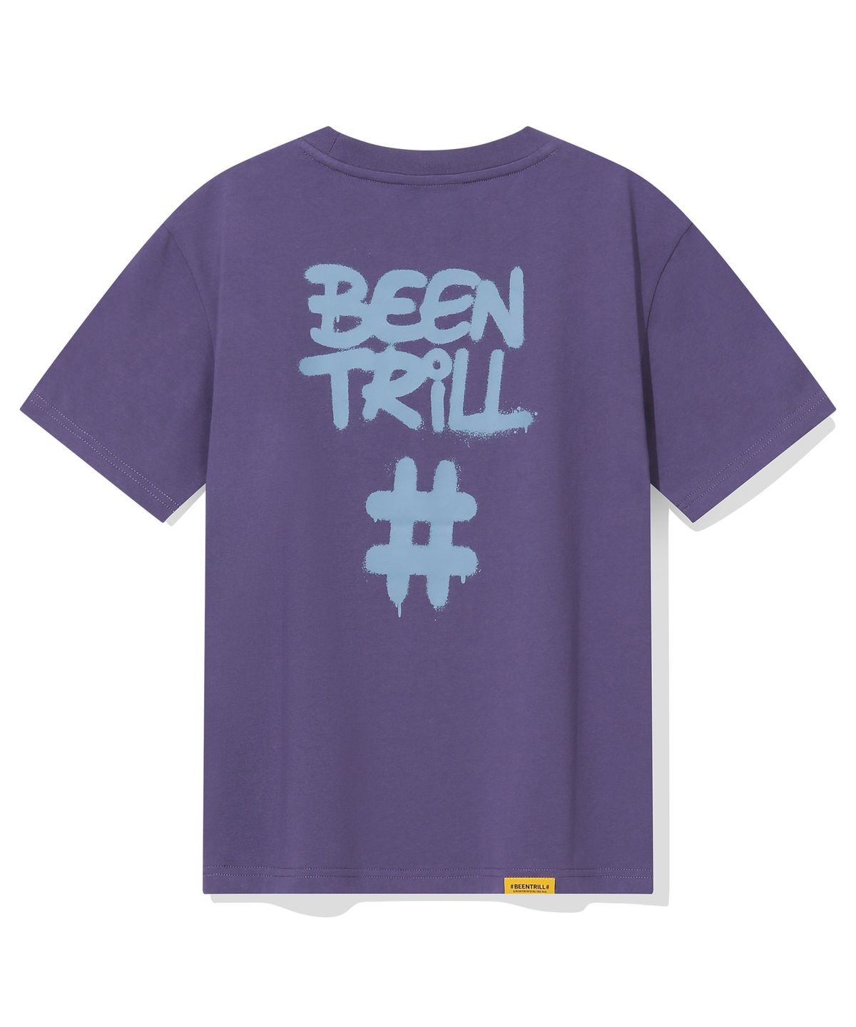 빈트릴(BEENTRILL) 우먼스 스프레이 해시태그 반팔티(바이올렛)