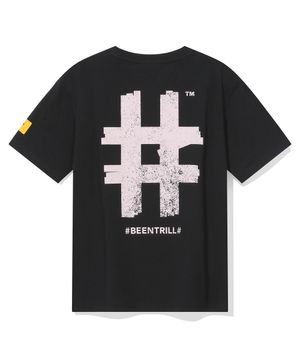 우먼스 스탬프 해시태그 반팔티(블랙)