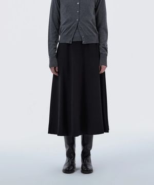 Long Flare Suit Skirt - Dark Navy