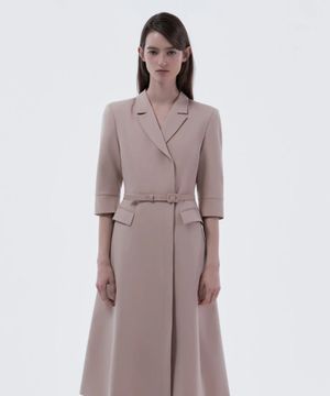 Jenn Long Belted Dress - Pink