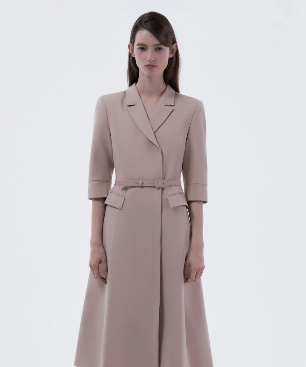마우솔레움(MAU SOLEUM) Jenn Long Belted Dress - Pink
