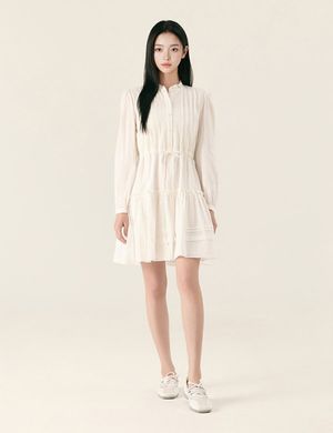 하이넥 코튼 미디 원피스_RMOWG23R14