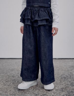 룰루 데님 스커트 팬츠