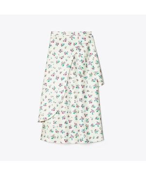 레이어드 새틴 스커트 - 멀티 딧시 플로럴