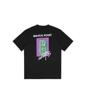 매치포인트 그래픽 티셔츠-BK