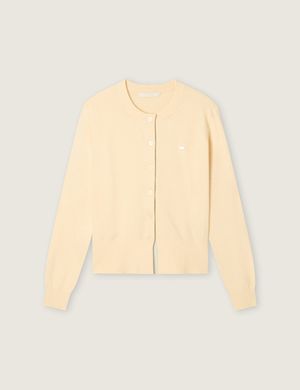 올데이가디건 라운드넥 긴팔 가디건_Light Yellow_RMCKG23R99