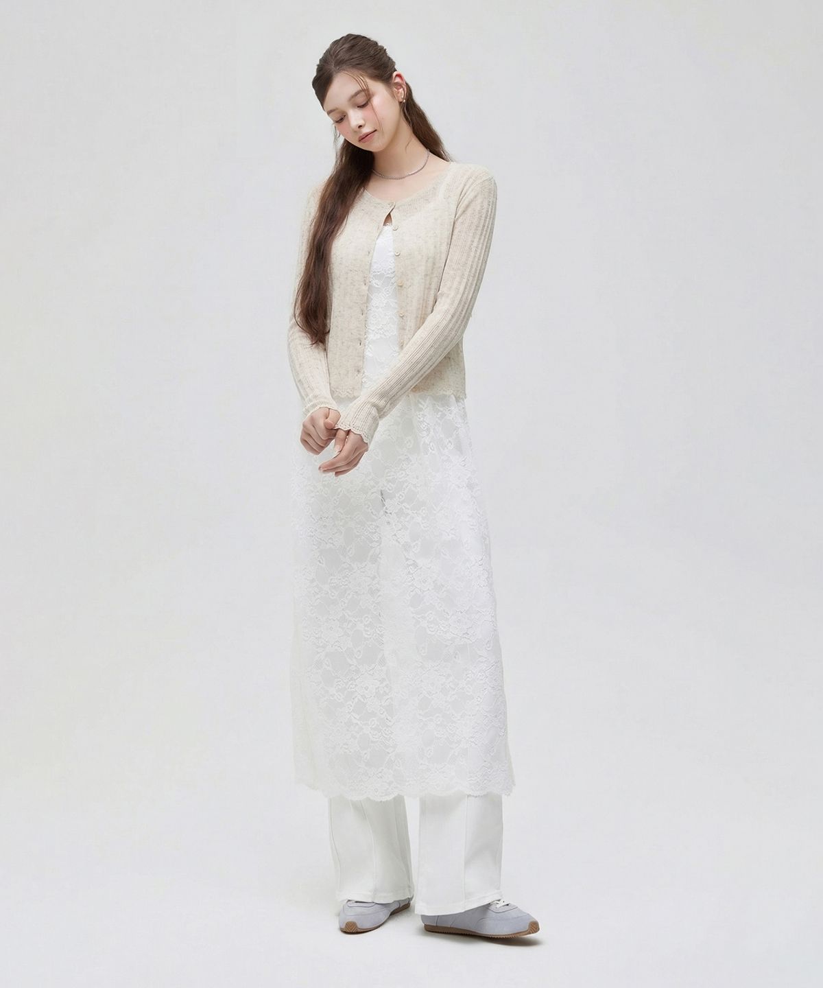로엠(ROEM) 레이스 레이어드 원피스_RMOWG23RT1