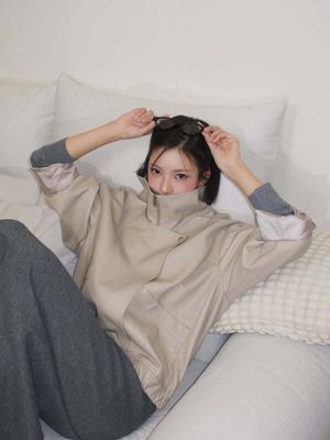 하이넥 포켓 레더 점퍼 NEL6SM206_91