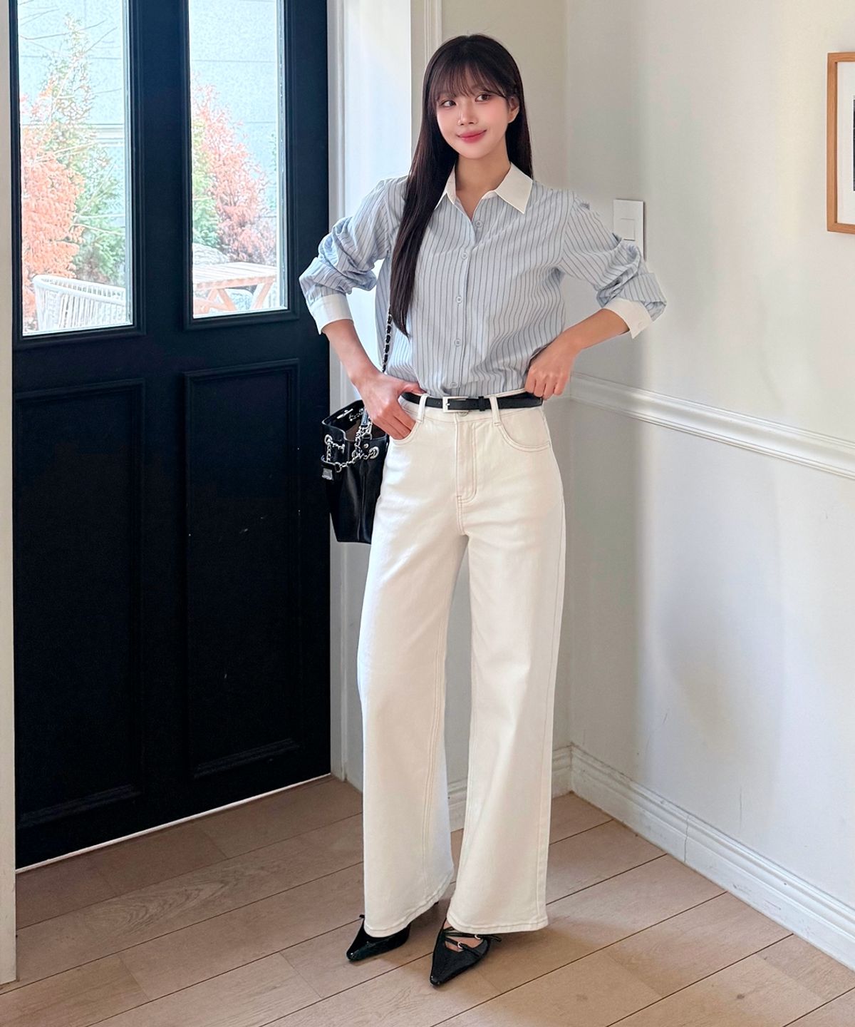 로엠(ROEM) 와이드 데님 팬츠_RMTJG23GT1