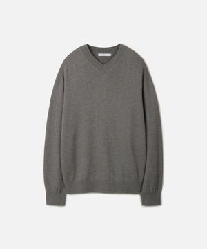 브이넥 12GG 니트 MELANGE GREY