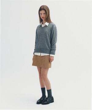 페이크스웨이드 미니 스커트_RMWHG23RT1