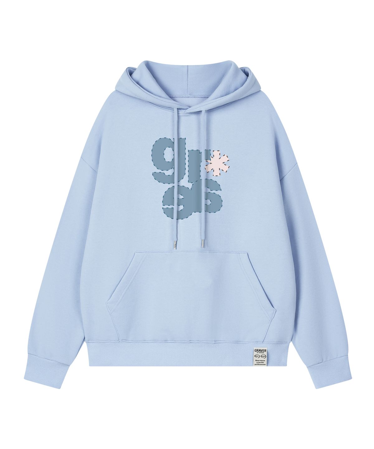 그레이버(GRAVER) [UNISEX]GRAE-S 후드티 _SKY BLUE