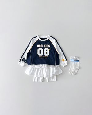 쿨키즈 티셔츠+아일릿 레깅스 스커트 SET