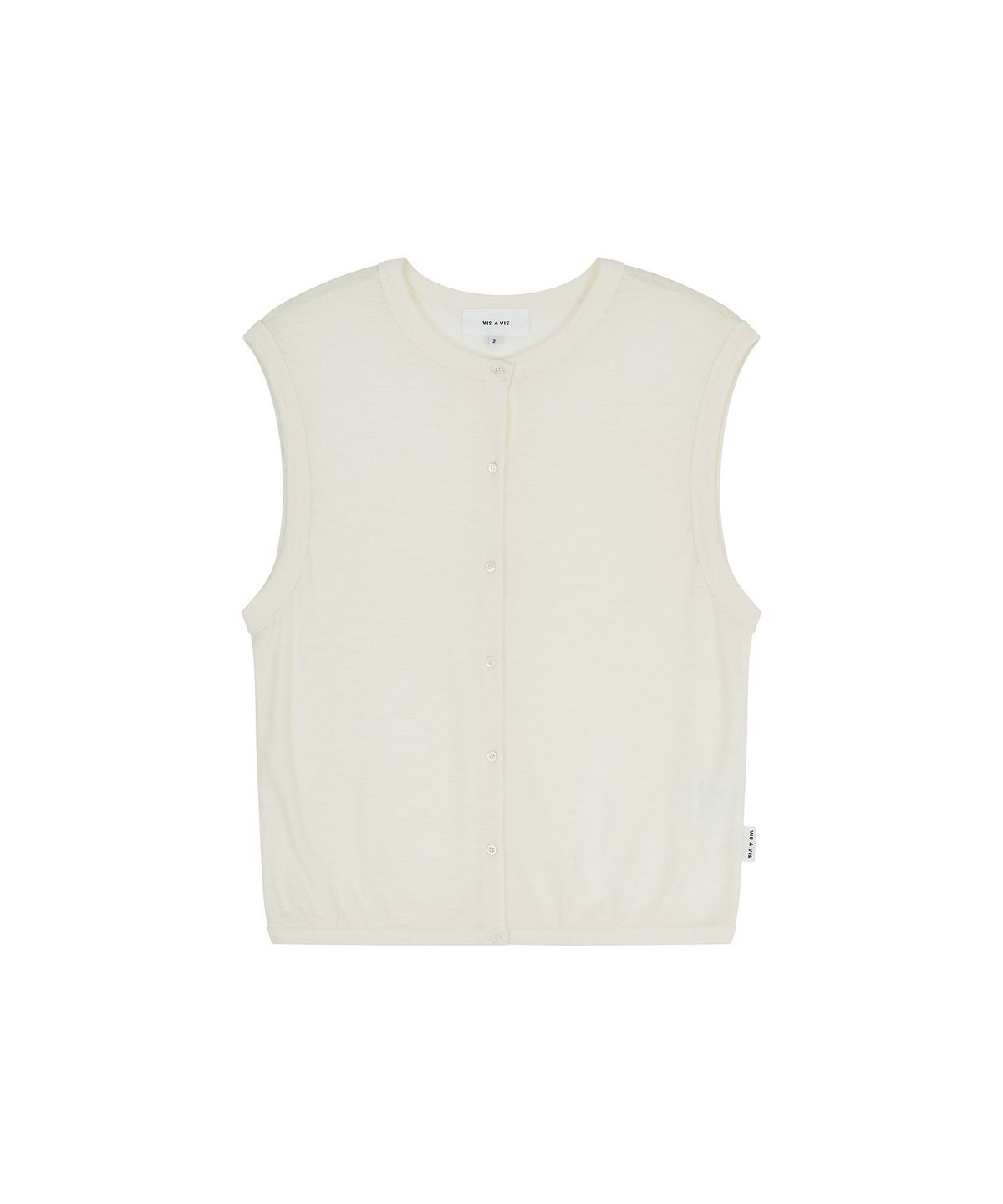 비자비(VIS A VIS) SUPER 120S WOOL JERSEY VEST (IVORY)