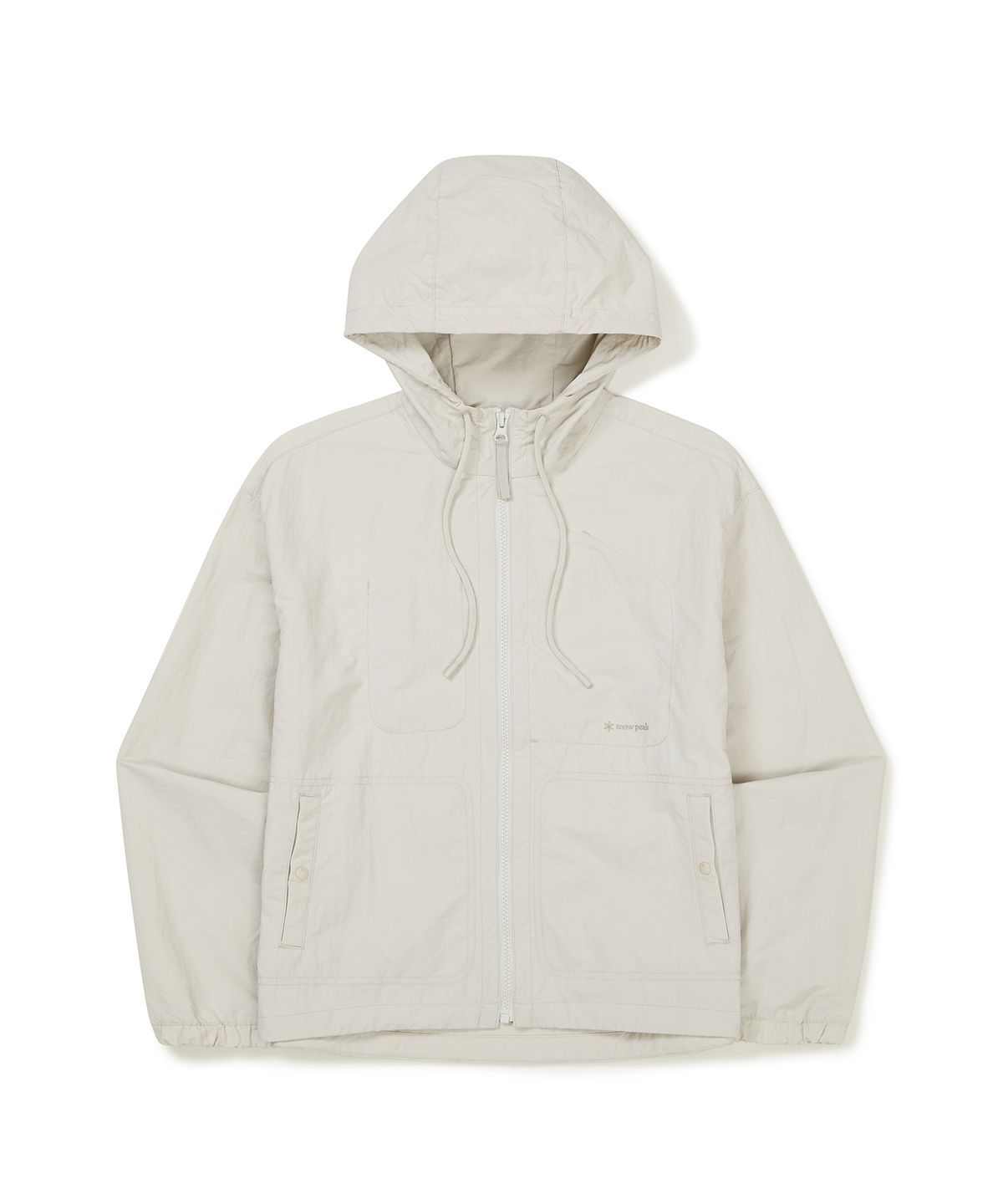 스노우피크 어패럴(SNOWPEAK APPAREL) S23MWLWB52 타슬란 우먼스 세미크롭 바람막이 Light Beige
