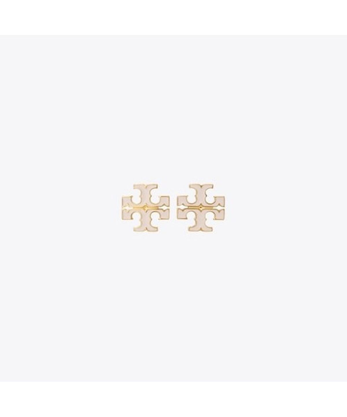토리버치(TORYBURCH) 스몰 아이콘 에나멜 스터드 이어링 - 핑크 스노우