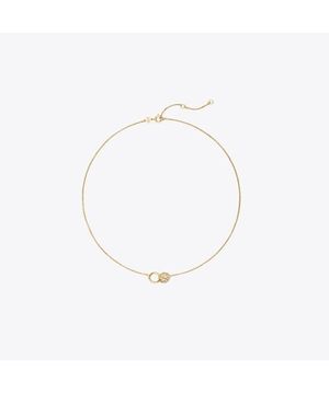 밀러 파베 인터로킹 펜던트 - 토리 골드 / 크리스탈