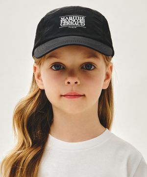 KIDS CLASSIC LOGO NYLON CAMP CAP black