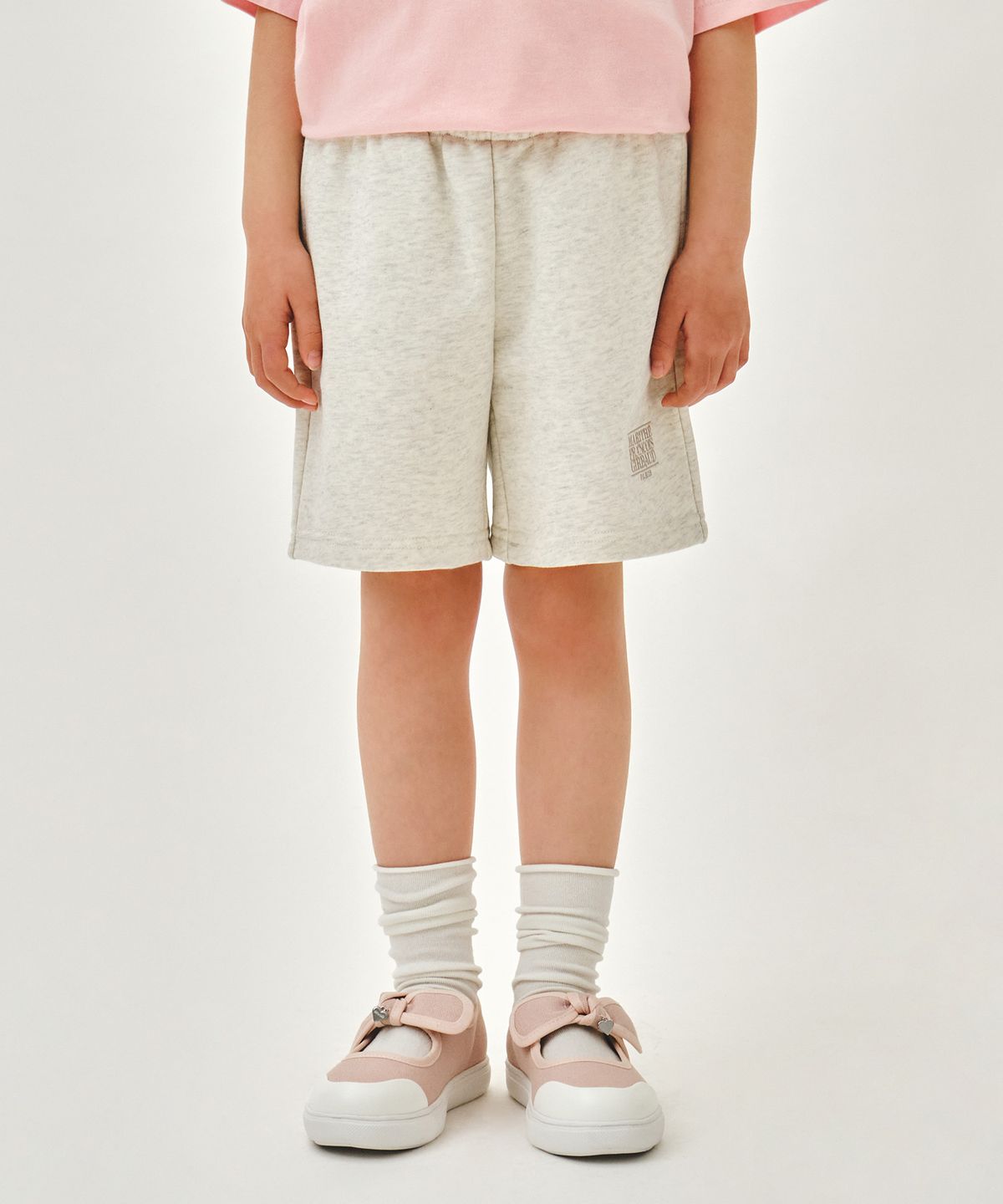 마리떼 키즈(MARITHÉ KIDS) KIDS CLASSIC LOGO SWEAT SHORTS oatmeal