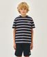 KIDS MULTI STRIPE TEE navy