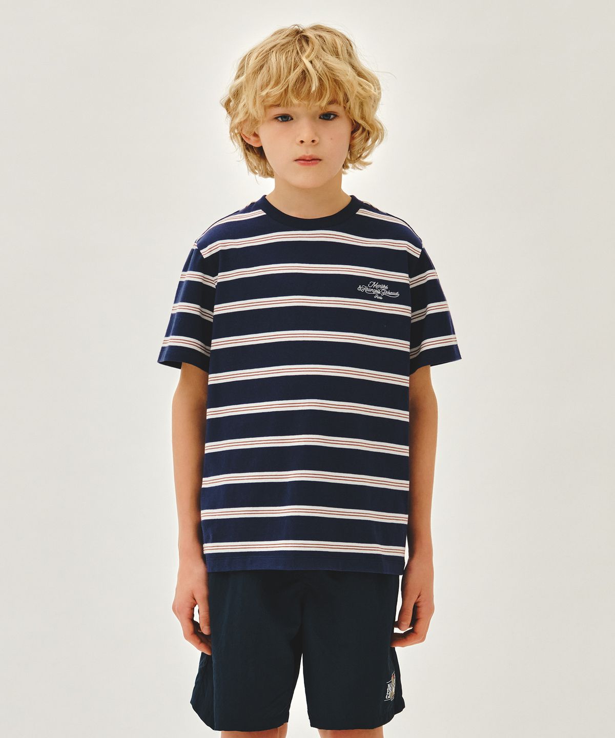 마리떼 키즈(MARITHÉ KIDS) KIDS MULTI STRIPE TEE navy