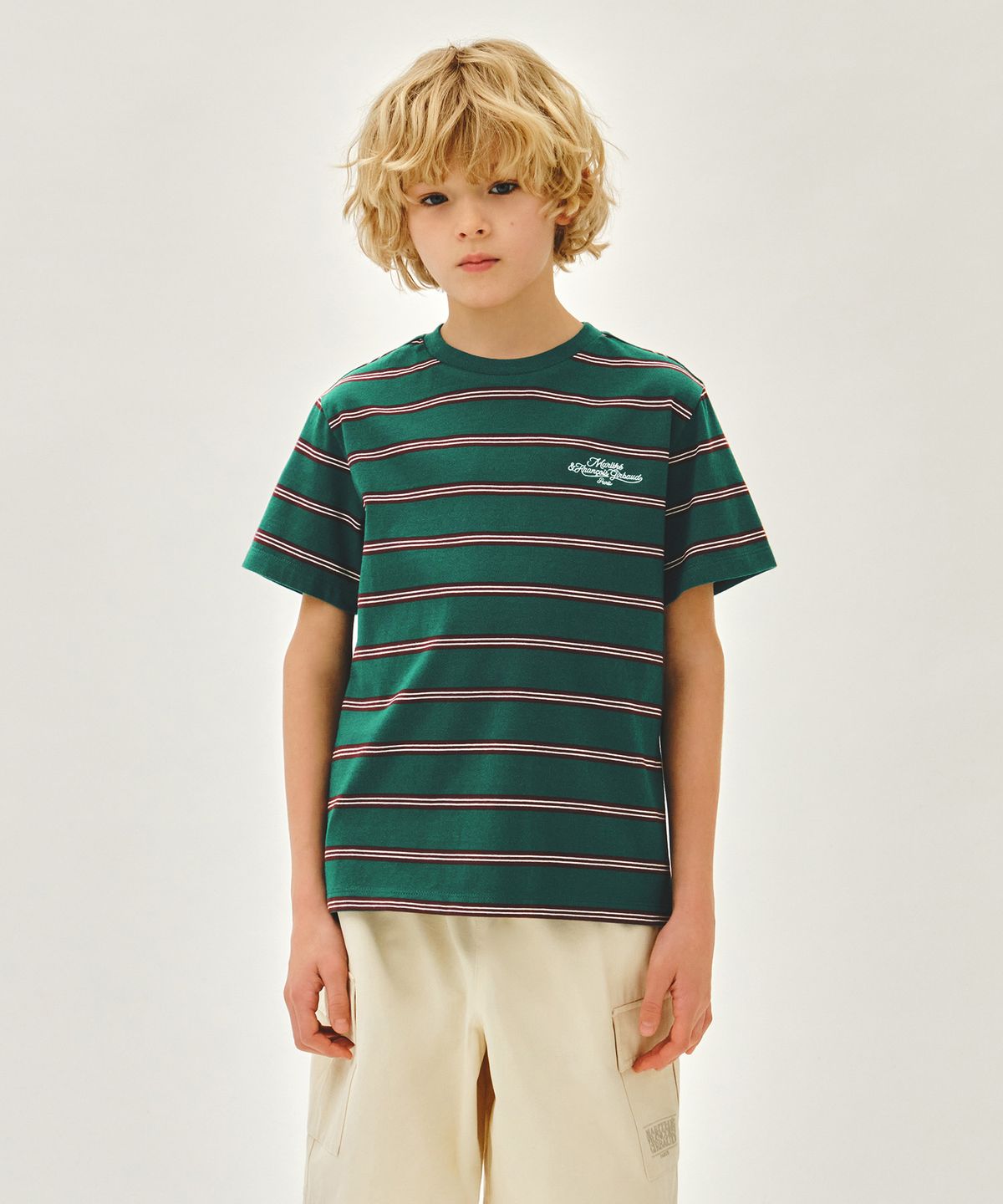 마리떼 키즈(MARITHÉ KIDS) KIDS MULTI STRIPE TEE green