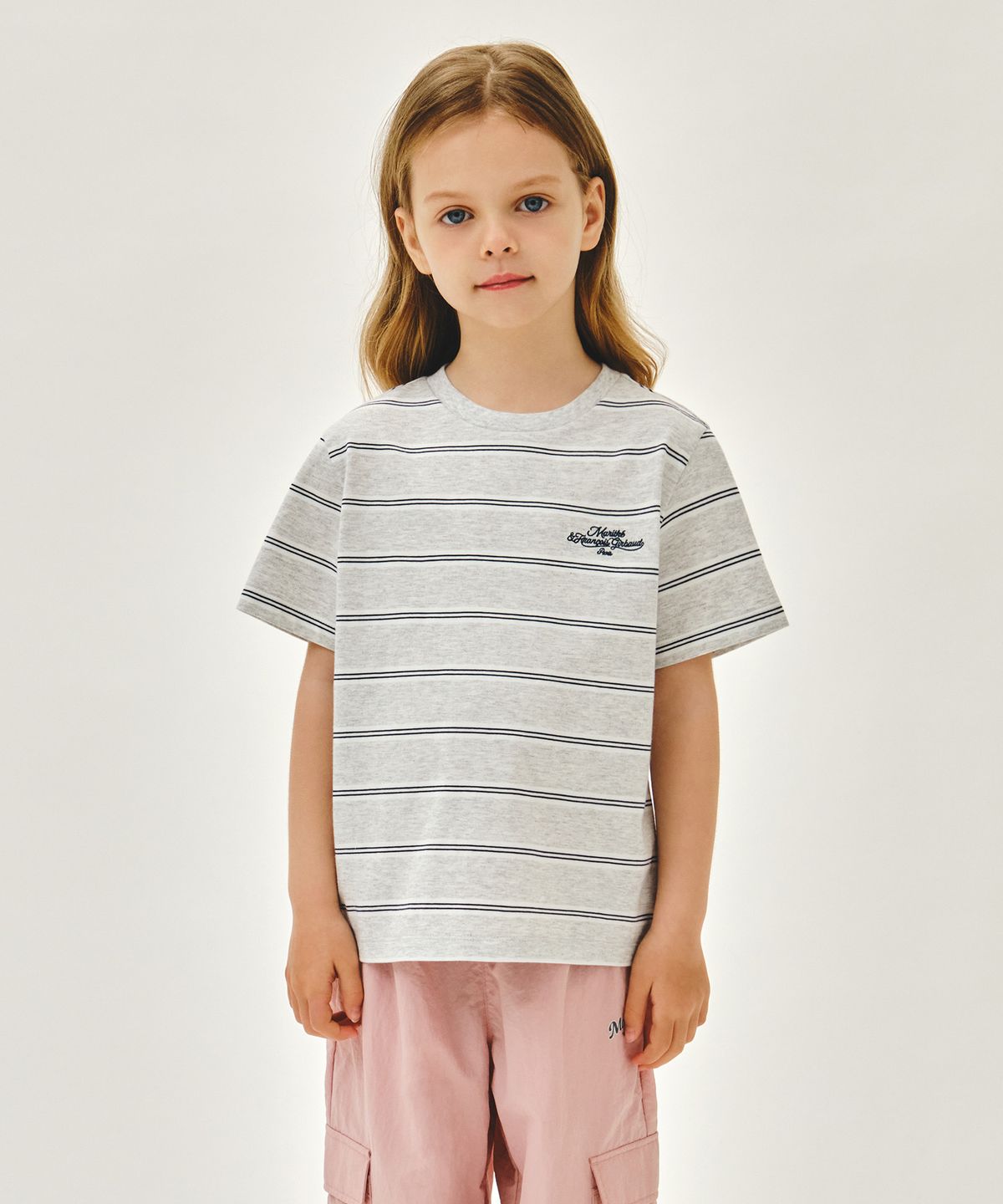 마리떼 키즈(MARITHÉ KIDS) KIDS MULTI STRIPE TEE light heather gray