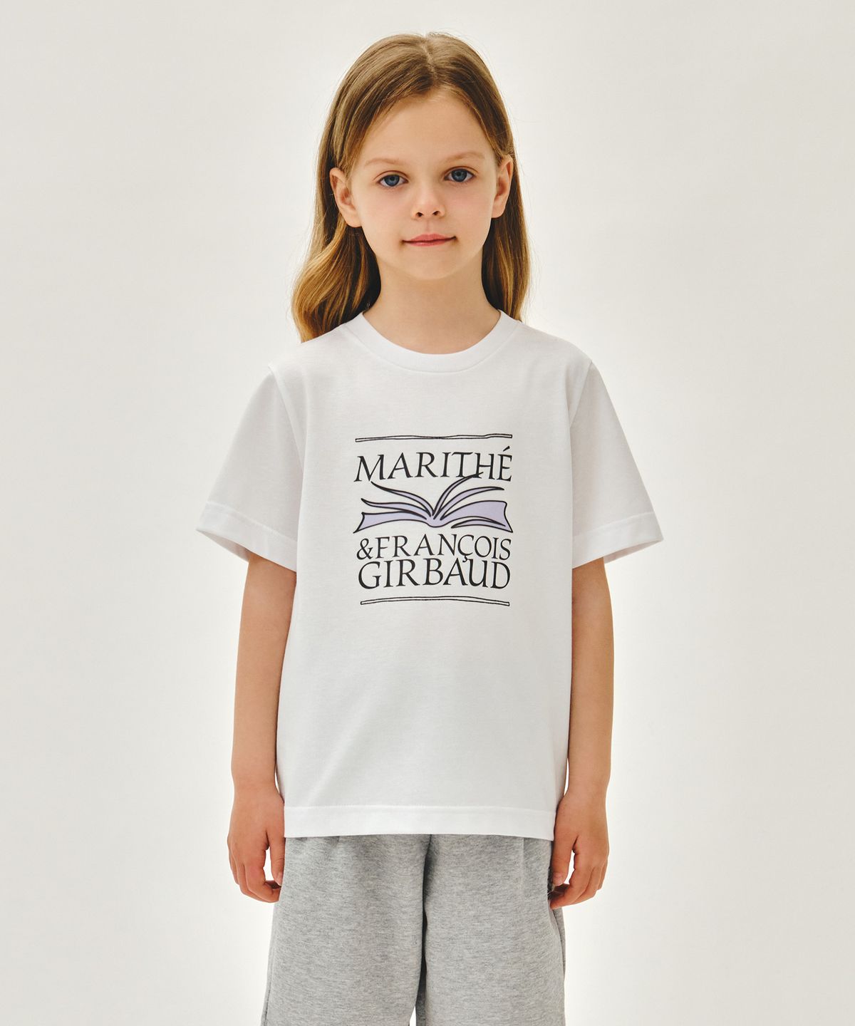 마리떼 키즈(MARITHÉ KIDS) KIDS BOOK CLASSIC LOGO AEROCOOL TEE white
