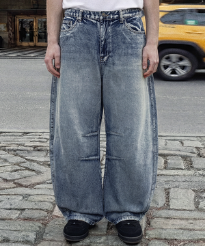 브루니 커브드 데님팬츠 (올브러쉬블루)