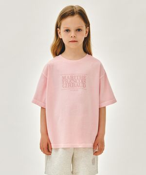KIDS CLASSIC LOGO DYEING OVERSIZED TEE light pink