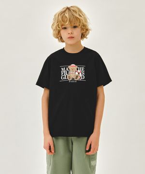 KIDS MARINE BEAR CLASSIC LOGO TEE black
