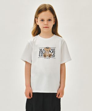 KIDS MARINE BEAR CLASSIC LOGO TEE white