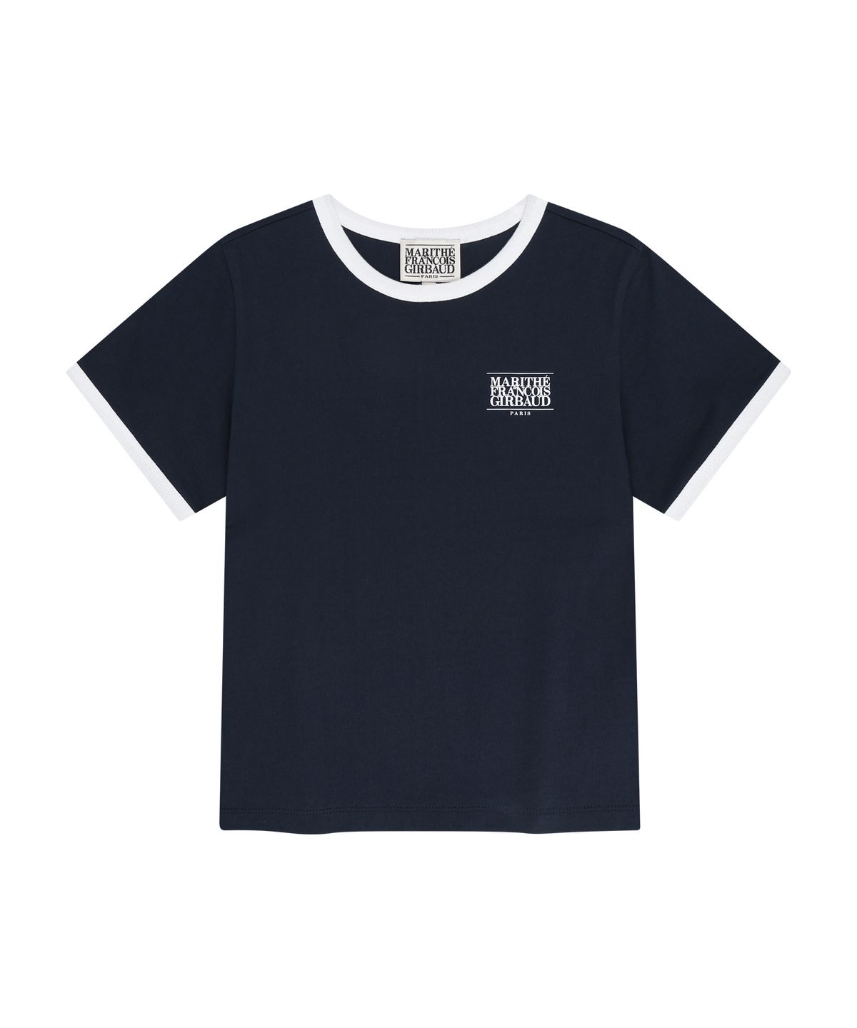 마리떼 키즈(MARITHÉ KIDS) KIDS SMALL CLASSIC LOGO RINGER TEE navy