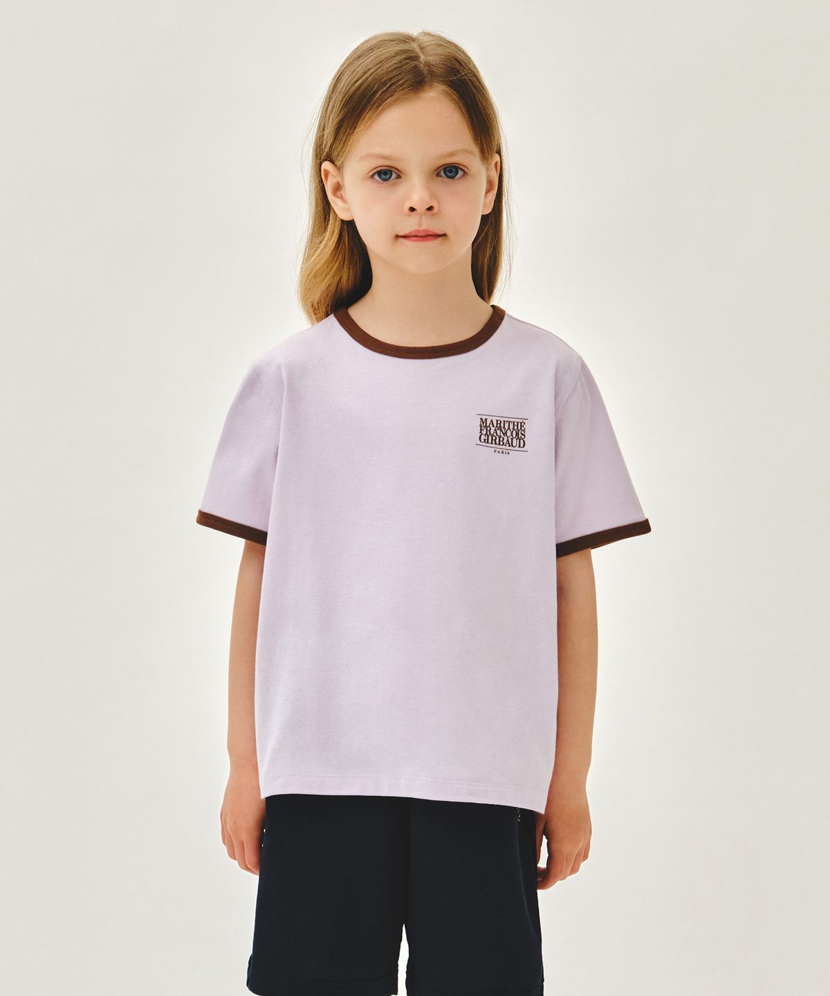 마리떼 키즈(MARITHÉ KIDS) KIDS SMALL CLASSIC LOGO RINGER TEE light purple