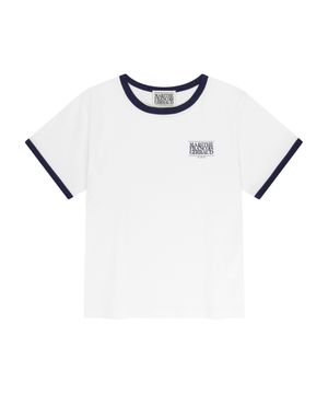 KIDS SMALL CLASSIC LOGO RINGER TEE white