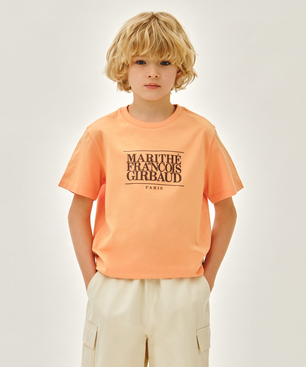 마리떼 키즈(MARITHÉ KIDS) KIDS CLASSIC LOGO TEE orange