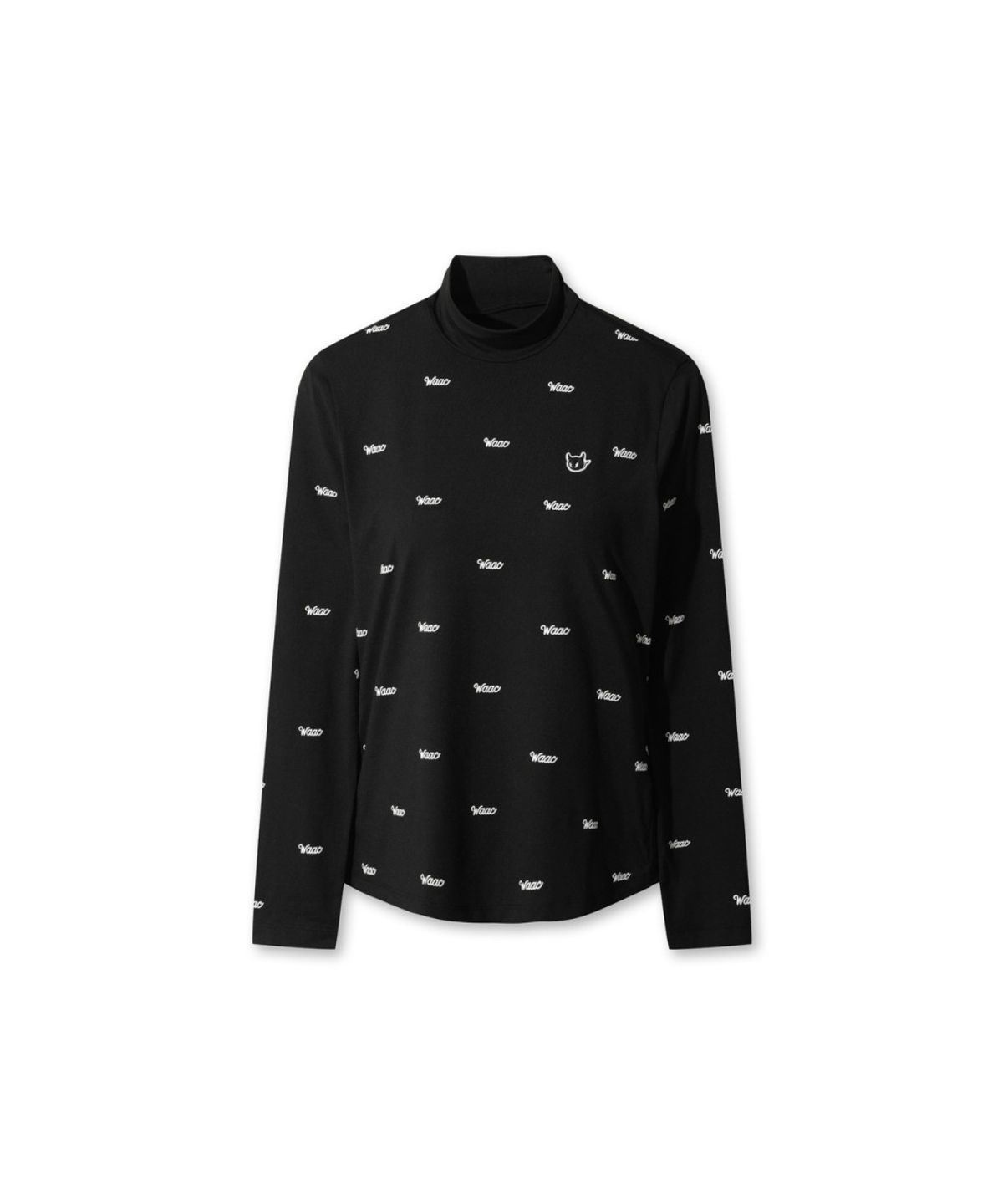 왁(WAAC) Logo Pattern Highneck Top WWTBS26103BKX