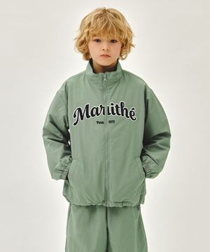 KIDS LETTERING LOGO WINDBREAKER khaki