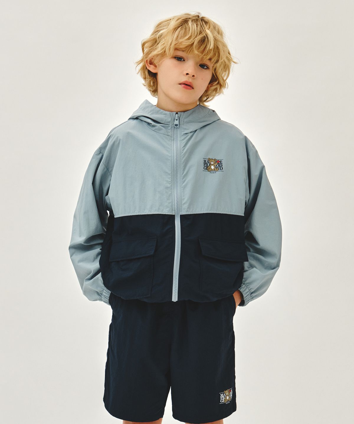마리떼 키즈(MARITHÉ KIDS) KIDS BEAR CLASSIC LOGO WINDBREAKER navy