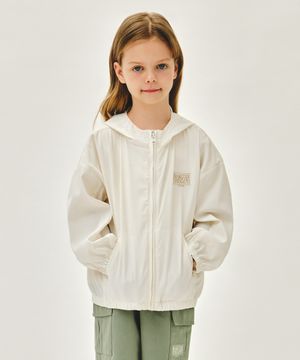 KIDS CLASSIC LOGO SEERSUCKER JACKET cream