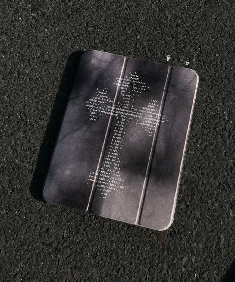 [오염걱정 끝 탈부착 iPad 케이스] Dark Texture 펜슬 수납 커버 분리형