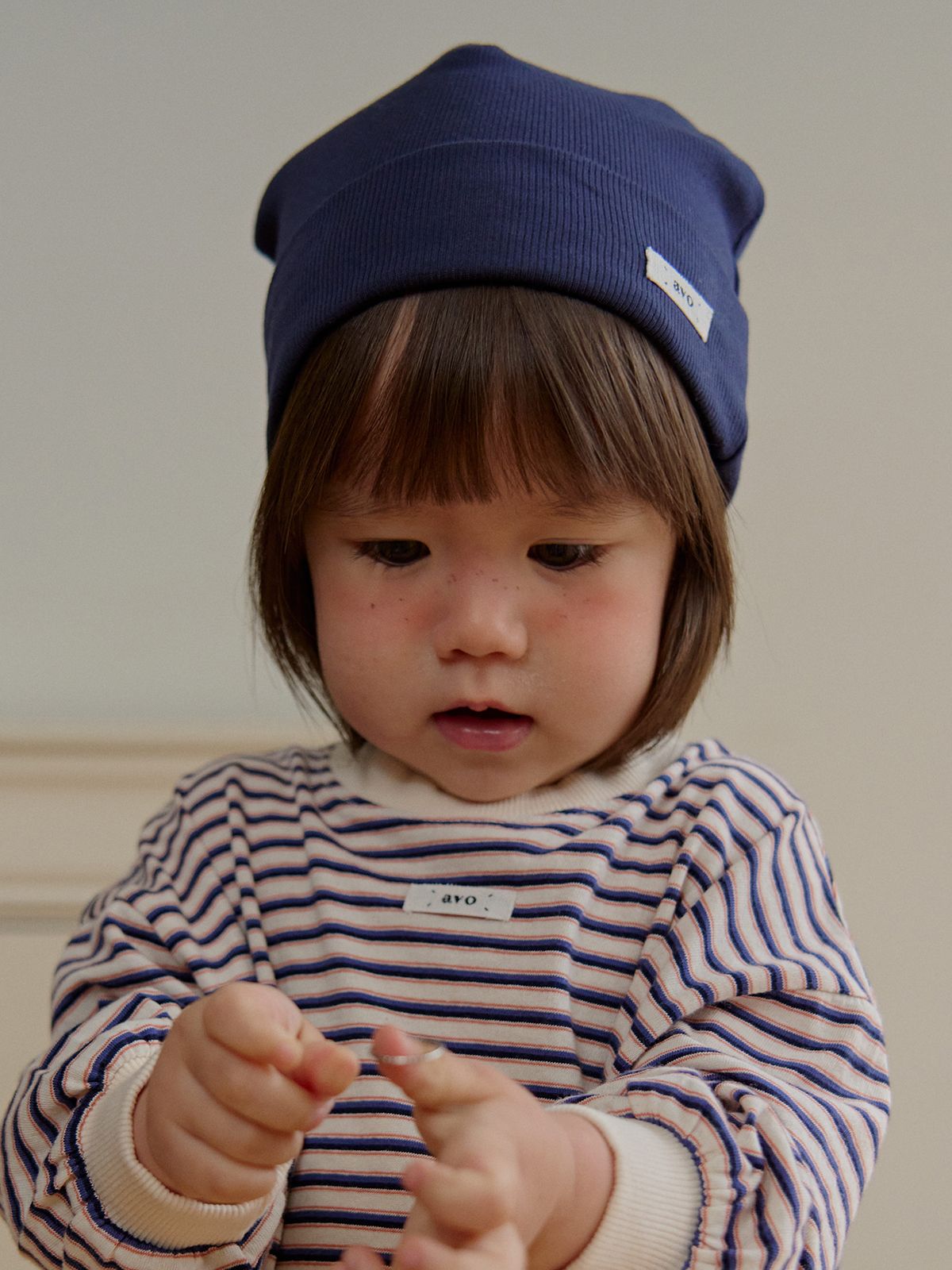 아보(AVO) SPRING DAILY RIBBED BEANIE_NAVY