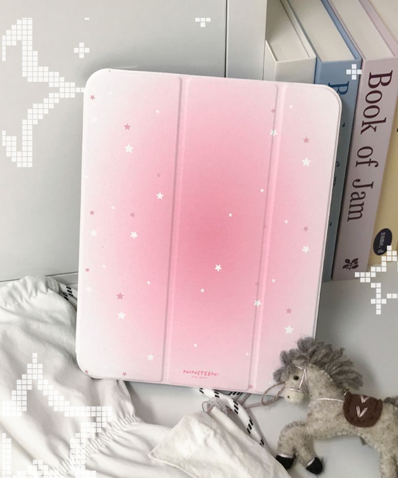 [오염걱정 끝 탈부착 iPad 케이스] Star Blur 펜슬 수납 커버 분리형