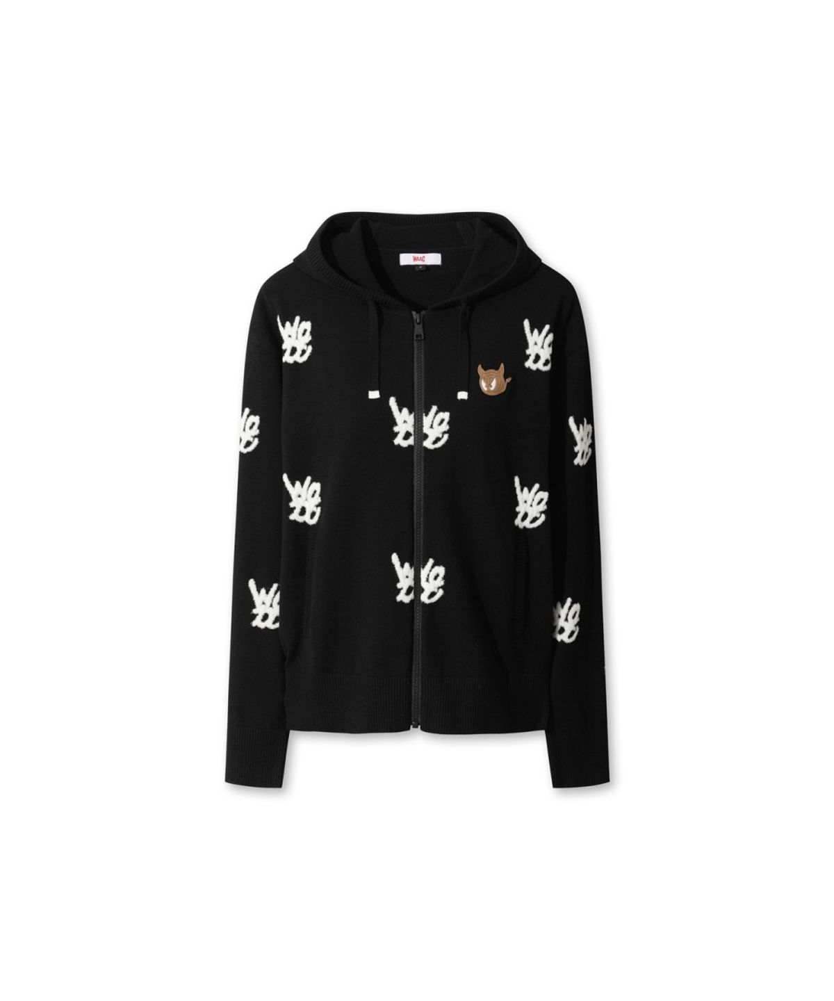 왁(WAAC) Logo Pattern Hooded Zip-up WWWAS26110BKX
